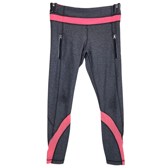 lululemon athletica Pants - Lululemon Athletica Gray and Pink Leggings Size 6
